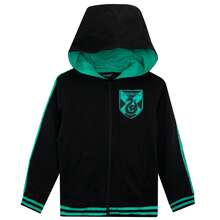 Harry Potter Kids Hoodie | Boys Slytherin Hoodie With Pointed Hood | Boys Zip Up Hoodie | Official Merchandise | Fast UK Delivery Shipping | Trusted UK Seller | Great Gift For Kids | Perfect For Book Day, Halloween, Birthdays And Christmas - Black - View 2