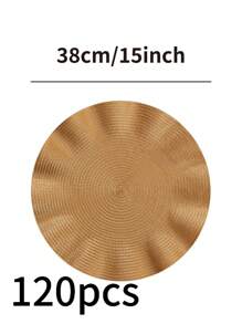 1/4/6/12pcs Bohemian Style Woven Round Placemats, 15 Inch, Solid Color, Kitchen Dining Table Decor Coasters, Non-Slip Pads For Holiday Party, Birthday, Wedding, Dinner, Home Decor, Dorm (Multiple Color Options)