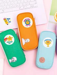 500 张/卷返校季卡通可爱涂鸦贴纸教室装饰贴纸，儿童返校用品，学校用品，返校装饰 DIY 笔记本书桌背包手机壳装饰剪贴簿防水贴纸返校