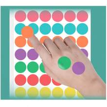 10 Folhas/480 Unidades Etiquetas Redondas Codificadas Coloridas, Adesivos Redondos Codificados em 8 Cores Variadas, Suprimentos Escolares e de Escritório