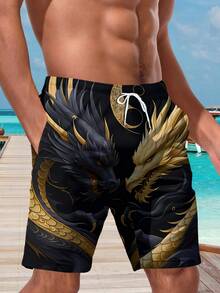 3D Print Men's Shorts, Fashionable Casual Appearance, Luxurious Feel, Drawstring Waistband, Perfect Choice For Summer Outings - Multicolor - View 4