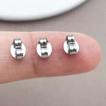 50 chiếc ốc tai bằng thép không gỉ hình bướm, khóa phẫu thuật, không gây dị ứng, dùng cho trụ để làm đồ trang sức - Nhiều màu - Xem 7