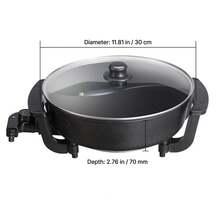 Electric Hot Pot, 1360W 5 L Double-Flavor Shabu Shabu Pot, Non-Stick Electric Cooker With Divider, Clear Glass Lid, Temperature Control, Chinese Hotpot For 6-10 People Family Dinning & Party - Xem 10