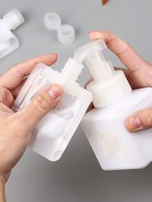 10个旅行装防漏液体容器，化妆品收纳袋，洗发水吸盘袋，防水挤压袋，符合航空旅行标准，适用于洗发水、护发素、乳液、沐浴露等，适合海滩、暑假、返校季（100毫升） - 無色 - 查看 2