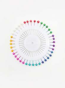 40pcs/set Colorful Round Head Pins For Garment Cutting & Pearl Beads Fixing