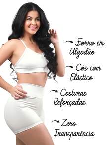 Work Fitness Kit 2 Set Bare Back Top With Cross Straps And Bermuda Shorts Basic Premium - White and Dark Brown - View 2