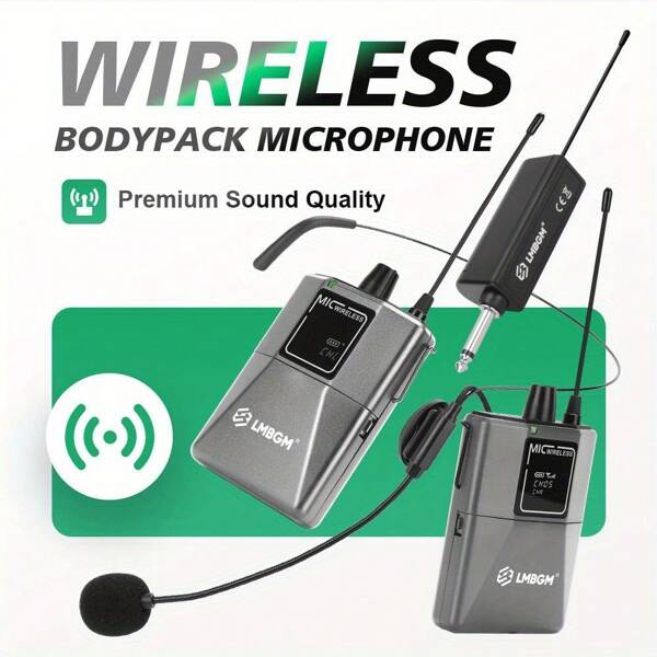 LMBGM Professional Wireless Beltpacks Microphone System USB Rechargeable For Performance Stage Conference