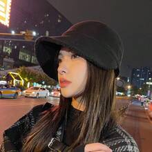 Mũ xô nữ thu/đông, chu vi lớn có thể điều chỉnh, vành mũ dày dặn, ấm áp, mềm mại - Ruth nhồi bông - Xem 4
