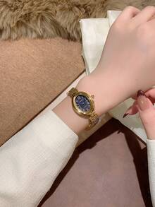 SUNLIFEX NEW Women's Minimalist Oval Bracelet Style Gold /Silver Roman Numerals Elegant Business Quartz Wrist Watch, Versatile For Daily Watches Party Daily Wear Gift For Women Valentine's Day Gift - one-size - View 13