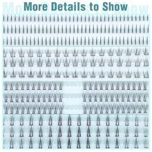 Bottom Lash Clusters 4 Styles Bottom Lashes 0.07 Thickness Clear Band Bottom Lash Extension 210pcs Bottom Lashes Clusters Natural Look Manga Bottom Eyelashes By - 自然下睫毛 - 查看 5