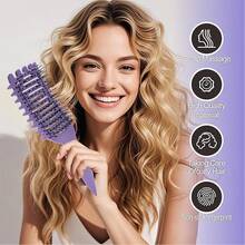 Hair Brush, Curly Hair Brush, Vented Shaping And Defining Curls For Women, Ideal For All Hair Types - 紅色 - 查看 7