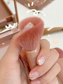 1 Set Convenient Makeup Brush Kit, Includes Makeup Mirror, 5 Plastic Handle Brushes, Comfortable Grip, Soft Foundation Brush, Powder Brush, Blending Brush, Eyeshadow Brush, Lip Brush, Suitable For Delicate Skin, Compact & Elegant Makeup Tools, Gift For Girls, Makeup Brush Set, Makeup Brush Set, Makeup Brush Set, Complete Makeup Brush Set, Makeup Brush Set, Complete Makeup Tool Set, Makeup Brush Set, Makeup Brush Gift Set - Baby Pink - View 6