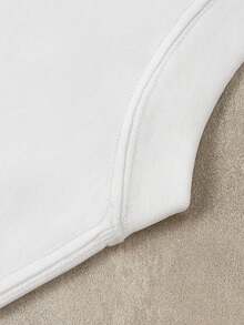 Women Cotton Long Sleeve Mid-Length T-Shirt, Loose Fit Pullover Basic Top, Fashionable For Autumn/Winter - White - View 5