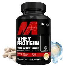 Whey Protein Supplement - Whey Protein Concentrate Nutritional Supplement For Men And Women - 120 Capsules - 1 Bottle - View 3