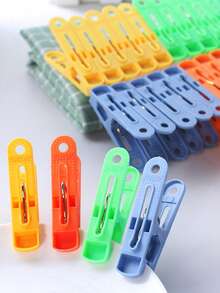 Multi-Purpose Windproof Clothespin With Rope, Suitable For Hanging Towels, Socks, Clothes - Plastic, Stainless Steel, Natural Bamboo Clothespins - Multicolor - View 14