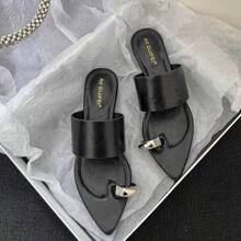 Women Heeled Sandals - 黑色 - 查看 4