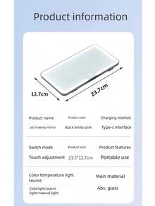 OBOVAY Car Visor LED Vanity Mirror, Rechargeable Lighted Makeup Mirror, Dimmable 3 Lighting Modes, Touch Control,Room Decor Bedroom,Travel Mirror With Light,For Cars, Trucks & SUVs - Ideal Gifts For Women,600mAh