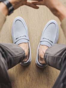 Men's Slip On Loafers Designer Nantucket Breeze New Classic Designer Solid Imitation Suede Leather Casual Affordable Brand Sense Soft Comfortable Breathable Lightweight Non Irritating Foot Daily Commuting Non Slip Wear Resistant Flats Casual Shoes Fashion Suit Versatile Student Graduation Ceremony Preppy Business Dress Shoes Men's Office Party Banquet Wedding Groom Shoes Spring Summer Autumn Large Walking Shoes - Blue - View 9