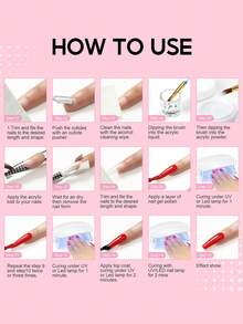 COSCELIA Acrylic Nail Kit For Beginners: With Everything Gel Polish Kit With UV Lamp Acrylic Nail Set With Glitter Acrylic Powder Complete Starter Kit Acrylic Nail Supplies