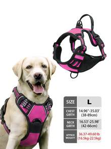 High Visibility Dog Harness - Durable, Adjustable, Comfortable, Non-Choking Design - Ideal For Outdoor Adventures, Available In Multiple Sizes - Suitable For Small, Medium And Large Pet Dogs (If Unsure Between 2 Sizes, Opt For The Larger Size As It Can Be Adjusted)