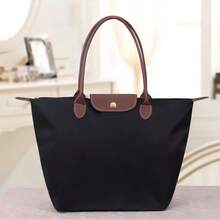 Shoulder Tote Bag For Women, Large Capacity Oxfold Top-Handle Purse, Foldable Weekend Hobo Handbag - Black - View 1