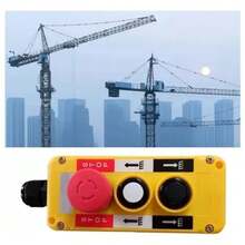 Panel de control de botón de doble acción de grúa de 1 pieza con imanes, se puede utilizar para el control trasero del vehículo, control de grúa, etc. Simple y práctico. - Amarillo - Ver 7