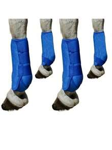 Giày bảo hộ cho ngựa, giày nẹp cho ngựa, bộ 4 giày bảo hộ, chải chân dưới, giày bảo hộ cho ngựa, đồ bảo hộ chân trước và chân sau có thể tái sử dụng - Nhiều màu - Xem 7