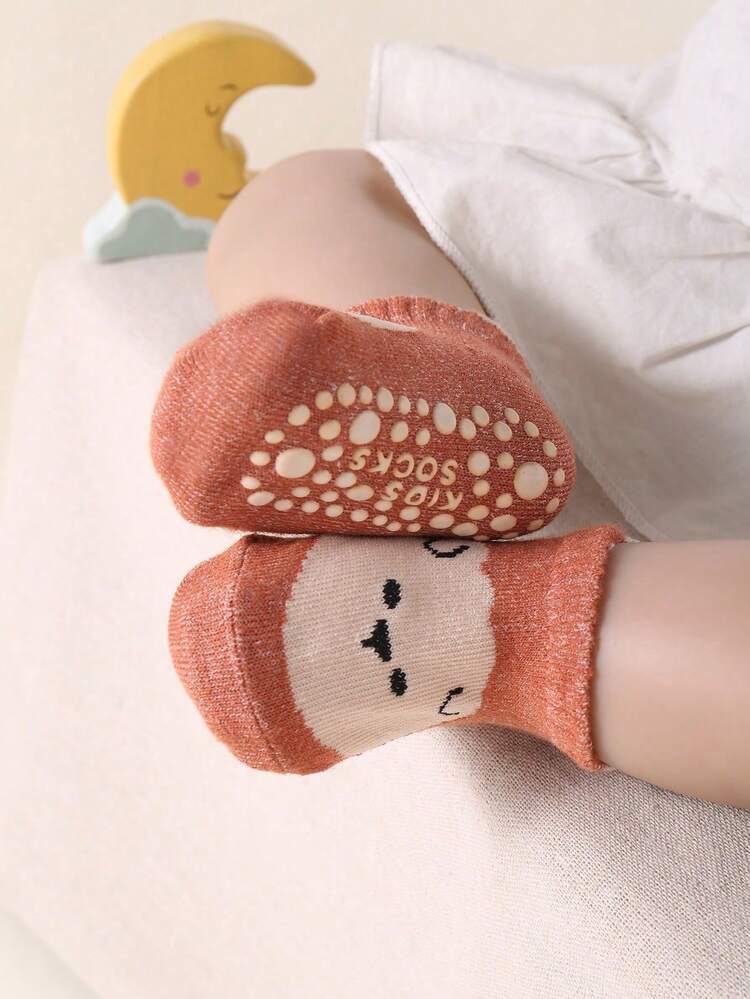 10 Pairs Cute Animal Toddler Baby Non-Slip Ankle Socks - Anti-Skid Grips For Toddlers, Non-Slip Ankle Socks With Grippers For Newborn Boys & Girls Baby Shower Decoration Holiday Gifts, Halloween Thanksgiving Christmas Xmas Gift - Multicolor - View 9