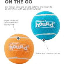 Outward Hound Tennis Ballz Fetch Dog Toy, 4-Pack - trái cam - Xem 4