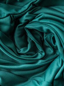 Women's Elegant Party Ruched Fitted Long Sleeve Dress, Spring/Autumn - Green - View 5