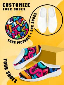 Women's Custom Slip-On Sneakers, Breathable, Lightweight, Walking Shoes, Your Design, Comfortable, Easy-On, Personalized Footwear, For Men & Women