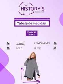 Women's Checkered High Neck Knitting Poncho - 米色 - 查看 3