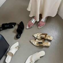 Women Heeled Sandals - 黑色 - 查看 5