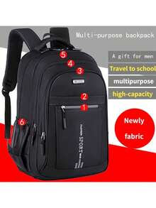 Men's And Women's Laptop Backpack Waterproof, Resistant, Reinforced, New Model 2024 - màu đen - Xem 2