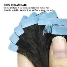 CEXXY #1 Tape In Extensions, 20 Pieces, 100% Real Remy Human Hair, Brazilian Straight Extensions, Skin Weft, Self-Adhesive, Salon-Quality Stick-On For Women - S1 - Xem 8