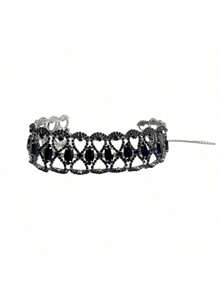 1 Stück modischer & luxuriöser Boho-Halskette mit Strass-Verzierung