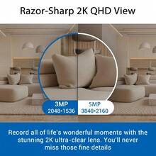 5MP Wifi Indoor Pan/Tilt Smart Security Camera For Baby Monitor, Dog Camera 4.0X Zoom Ultra Long IR Vision Distance O-Kam App - White - View 5