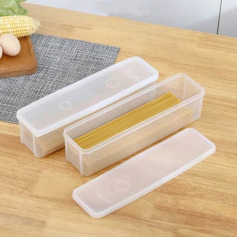 Portable 4-Color Noodle And Spaghetti Container With Lid, Clear Storage Box For Preserving Cereals In The Kitchen - Transparent - View 1