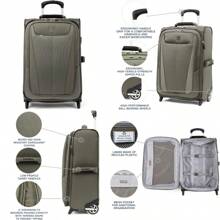 Travelpro Maxlite 5 Softside Expandable Upright 2 Wheel Carry On Luggage Lightweight Suitcase Men And Women Slate Green Carry On 22Inch - 石板綠 - 查看 1