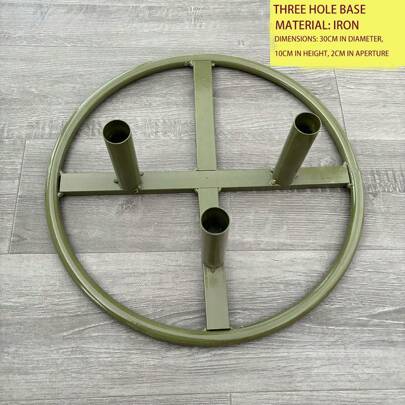 Soporte decorativo de flores de hierro forjado contemporáneo, base, fundación multifuncional para flores artificiales grandes, diseño resistente de tres agujeros, adecuado para bodas, eventos y decoración del hogar, Navidad, Halloween, Acción de Gracias, Graduación