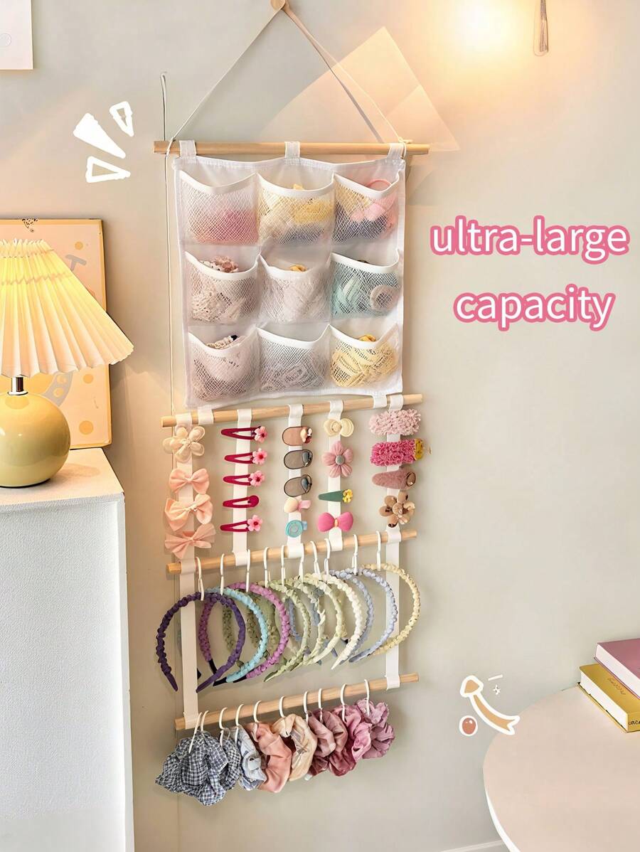 1 件儿童发饰展示架，多层发带收纳架，优雅发饰收纳解决方案
