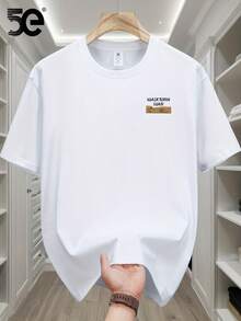 2025 T-shirt 5E Brand stampata 100% cotone T-shirt pesante Nuova T-shirt estiva a maniche corte in puro cotone T-shirt ampia girocollo T-shirt da uomo a maniche corte - Bianco - Visualizzare 7