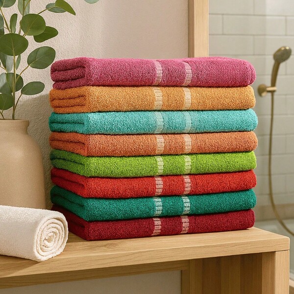 Kit 10 Toalhas de Rosto Grande 100% Algodão | Macias, Absorventes e com Toque Sofisticado