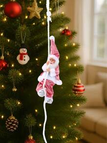 1 Stück Weihnachtsmann Christbaumschmuck, Weihnachtsanhänger mit Schnur, Kletterseil, Fröhliche Weihnachten Dekoration, Weihnachtsbaum Deko, Heimdekoration, Weihnachtsdekoration