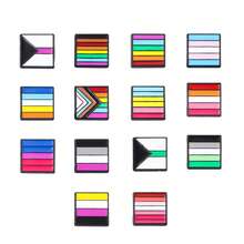 1 Peça Broche de Coração Arco-Íris Bandeira, Paz e Amor, Alfinetes de Esmalte, Roupas, Bolsa, Lapela, Pino, Ícone de Orgulho Gay e Lésbico, Decoração Unissex - Multicolorido - Visão 13