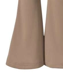 Vihyde 3 pezzi Set di giacca in pile a quadri, blusa con fiocco e pantaloni a zampa per ragazze, autunno/inverno