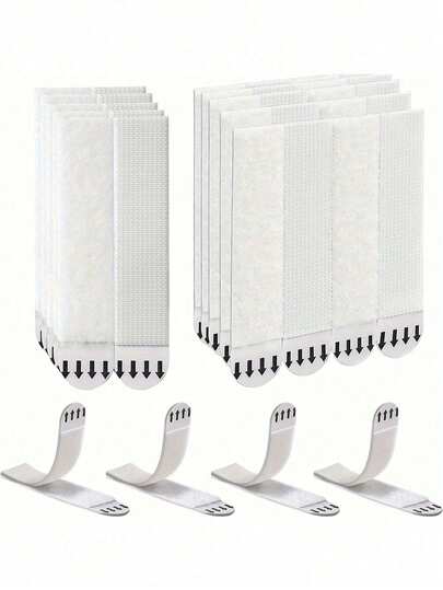 24条免打孔挂画条，双面胶带，无损画框及挂画器，无需钻孔，适用于各种墙面！装饰挂条，胶贴挂钩，适合居家固定，例如悬挂油画、海报、相框、装饰画等。