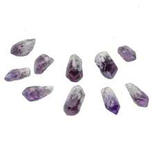 10 Pcs Amethyst Crystal Rough Stone Natural Purple Gemstone Block Bulk Asymmetrical Small Raw Rock For Tumbling Crystal DIY Jewelry Making Rolling Ornaments Fish Tank Aquarium Terrarium Vase Filler Festival Gift For Girl Woman - Purple - View 9