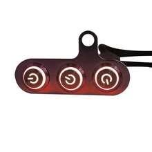 KINGMOTO Switch 3 en 1 para motocicleta de aluminio - Rojo - Ver 2