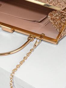 闪粉手提包，迷人优雅，精致低调奢华，闪粉闪耀奢华晚宴包，手拿包，女士水钻手拿包，适合派对女孩、女士、新娘。派对、婚礼、舞会、晚宴/宴会的完美之选，搭配婚纱、女士礼服、舞会礼服、生日礼服的完美之选。 - 香檳色 - 查看 3